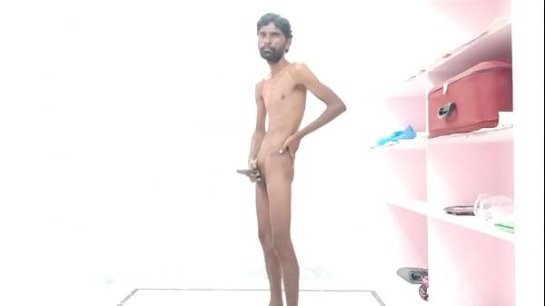 Rajesh Masturbating Cock, Revealing Cheeks, Rump, Ass Smacking, Striking, Whimperring Sounds And Exploding In The Glass