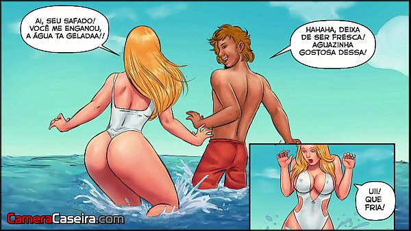 Fodeu A Loira Na Praia Com Gente Olhando - HQ As Patricinhas