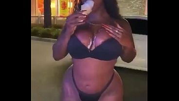 Bella Samantha Kissing Ice Cream While Wet On Her Tits