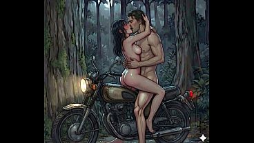 Sofia Y Matias Teniendo Sexo En El Bosque En Una Moto Reeditado (Hentai)