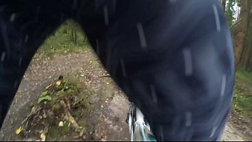 Bike Mount Outdoor Through The Forest Ended With Dick Swallowing, Balls Tonguing And Cream In Maw - Everyday Lovers POV Fellatio