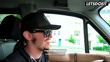 Stacked Blonde Picked Up On The Street... Two Guys Talk Her Into The Van For A Wild Ride