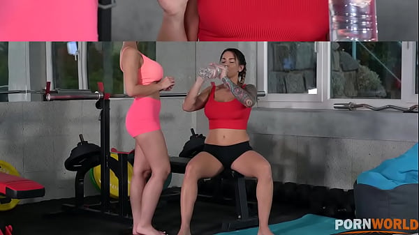 Lesbo Workout Partners Jennifer Mendez And Chloe Lamour Trade Weights For 3 Powerful Boners GP2136