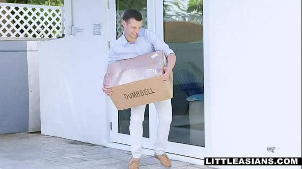 Asian Young-babe Gags Neighbour For Delivering Her Package