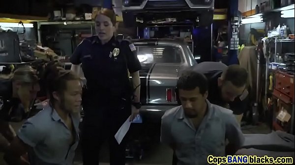 Sultry Cops With Huge Boobs Banged Forceful In A Menage By A BBC!