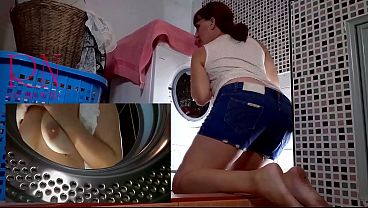 ENF Dom Play In Laundry. Housewife Stuffed In The Washing Machine. Mix Full 158