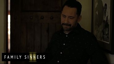 FAMILY SINNERS - Fella Finds An Exquisite Gal Masturbating In His Bed And Gives Her The Intense Slamming She Requires