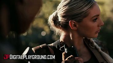 DIGITALPLAYGROUND - Gorgeous Kira Noir Utilizes Her Sensual Skills To Escape The Enemy With A Savage 3some Twist