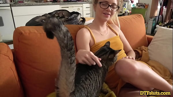 DTFsluts - RILEY STAR GEEKY FAIR-HAIRED PETITE COED GETS RAMMED FROM BEHIND ON HER COUCH
