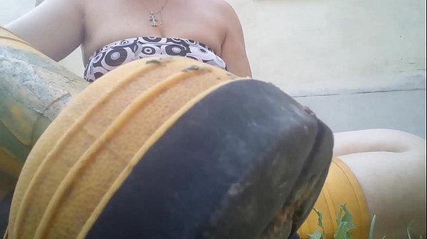 Worship My Yellow Boots Completely Raunchy With Green Mud While I'm In The Garden