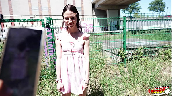 GERMAN SCOUT - Delicate 150cm Cutie Dragon Fruit With Long Labia And Mini Tits At Risky Outdoor Casting Fuck