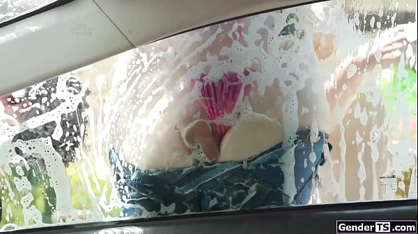 These Two Incredibly Sultry Tgirls Desire To Wash More Than Just Cars