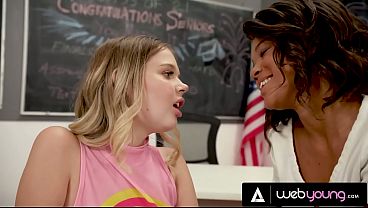 Lesbian Michelle Anderson Convinces Straight Bestie Coco Lovelock To Experiment With Her In Class
