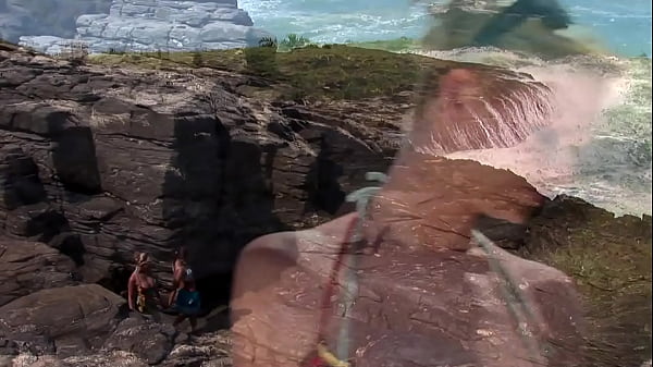 Voyeurs Get An Eyeful Of Two Steamy Lesbians Pounding On The Beach