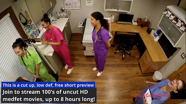 Freshman Caretakers Lenna Lux, Angelica Cruz, & Reina Practice Examining Each Other 1st Day Of Clinicals Under Watchful Eye Of Doctor Tampa & Caretaker Lilith Rose @ GirlsGoneGyno