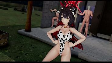 Bass Knight Hentai Dance And Sex - Kosaka Wakamo Amau Ako, Ajitani Hifumi, Izayoi Nonomi | Blue Archive MMD R-18, 3D, Hentai, Cartoon, Ecchi HMV PMV