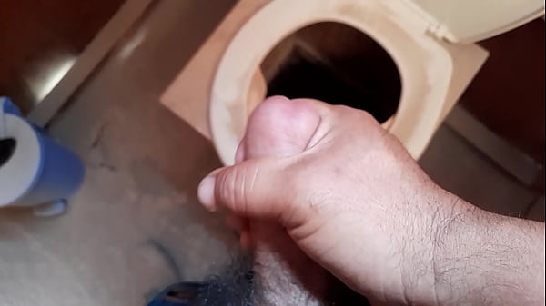 Thick Shaft Jerking Off In A Kinky And Nasty Non Employed WC. Final Cumshot With Lot Of Juicy Semen.