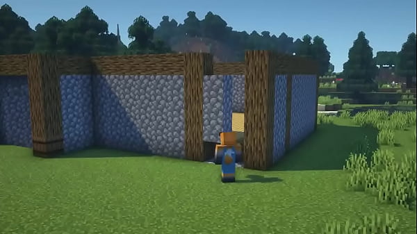 Hot Minecraft | How To Build A Starter House With Mine Entrance | Tutorial