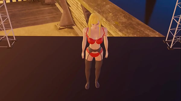 Lulu In Red Lingerie Drilled By Her Vigorous Fans After A Concert
