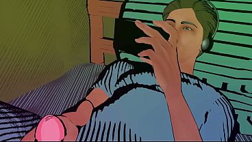 Step-son Caught Step-mother Masturbating In The Bathroom - Animated