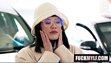 Frustrated Asian HOTWIFE Slurps Sultry Dude In Washroom Kitty Chow, Arin Jones