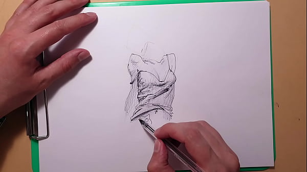 How To Draw Alluring Girls With A Ballpoint Pen, Sketch