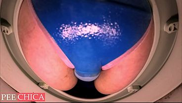 Juicy Panties With Cum-fill And Pee In Public Toilet