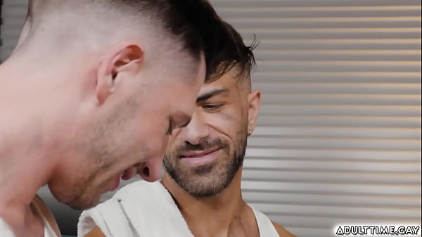 Two Sweaty Handsome Fellas Adam Ramzi And Jordan Starr Are Busy In The Shop. Adam Doesnt Want To Shower But Clean Each Other Employing Their Licker And Rail Roughly