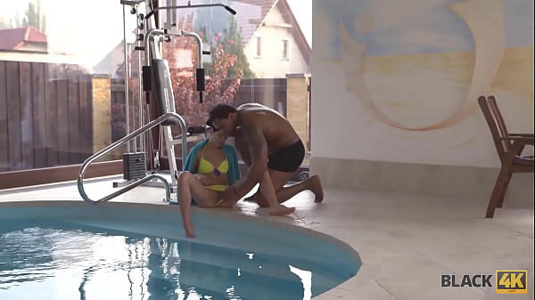 BLACK4K. The Pool Was A Great Place For A Darling To Have Interracial Sex