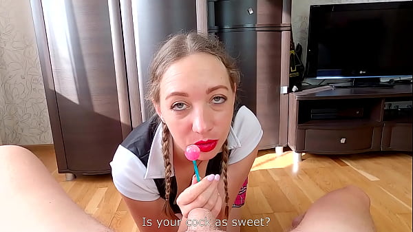 POV Blowjob With Lollipop! She Absolutely Cherish Blow Pole And Candy! Tempting School Schoolgirl Desires To Know The Taste Of My Filling! Active Unscripted Porn Video By Nata