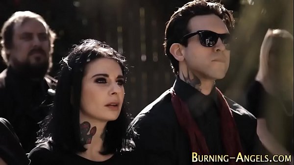 Goth Ho Jizzed On Grave