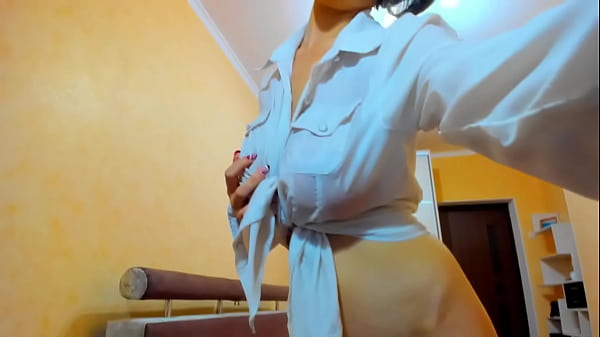 Stunning Myla Darling In White Shirt Oils Her Figure Plays Rack And Cunt!