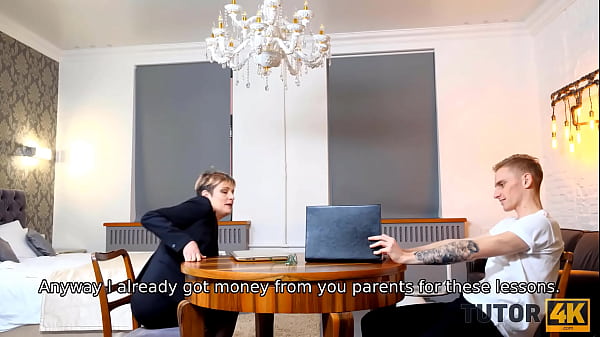 TUTOR4K. Sex With Stallion Is Inappropriate But Tutor Cant Resist Having It