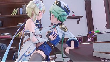 A Night In Mondstadt Part 2 Genshin Impact Sucrose X Lumine - PinkSama - Animation Hentai R34