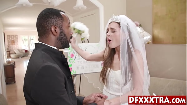 Sensual Coed Bride Aften Opal Stuffs Husbands Black Friends And Relished Her Wedding Gift