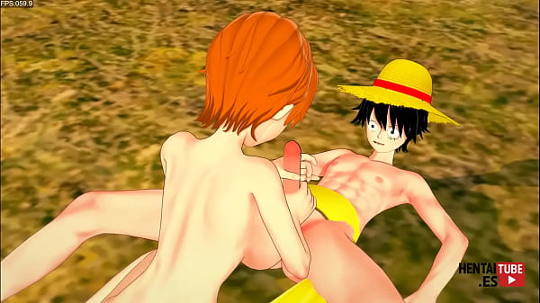 One Piece Hentai - Luffy X Nami Stroking And Missionary Sex - Japanese Asian Manga Anime Game Porn