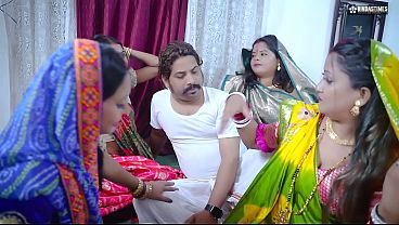 OMG - Desi Indian Old Brother In Law Takes All Sizzling & Sexy Bihari Bhabhiji At Once ( Bhabhi GangBang )