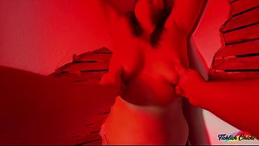TICKLISH CHICKS - Muffy Gets Her Jugs Tickled And Pawed By Creeper In POV