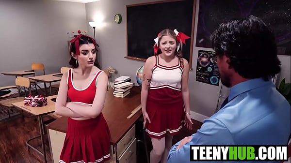 Two College Mates Jill Taylor, Julia Stuffs Caught Skirt Up By Professor Tommy Gunn, Later Drilling Both Of Them In Class