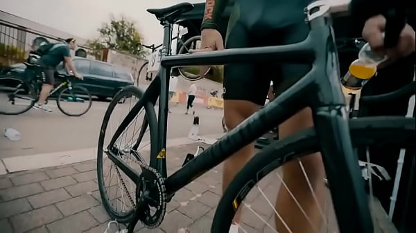 Cyclist With A Great Pole