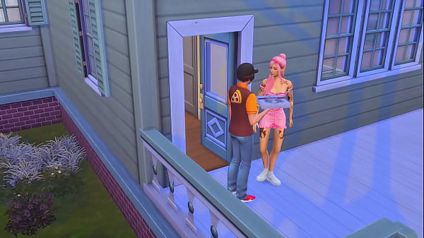Ninfeta Pede Pizza E Fode Com Entegador// The Sims 4//3d