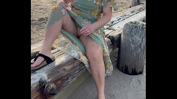 Novice Missus Exposes Herself In Public Beach