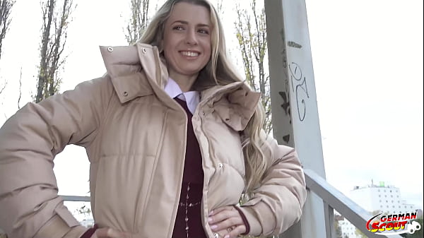 GERMAN SCOUT - Willowy Office Doll Adriana Sweetblonde Pick Up For Casting Nail In Berlin
