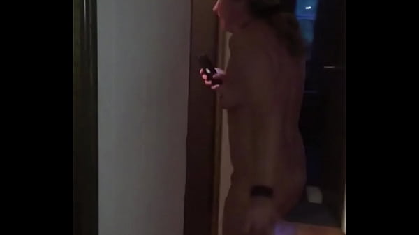 Fair-haired Camming Handling Her Phone