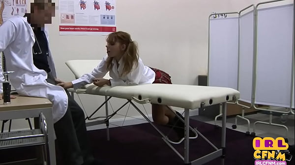 Young-babe In Uniform Gets 3some Railed In Doctor Office