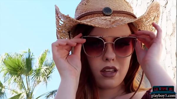 Southern Copper-haired MOMMY Krystal Kitten Gets Undressed And Soaked Outdoor
