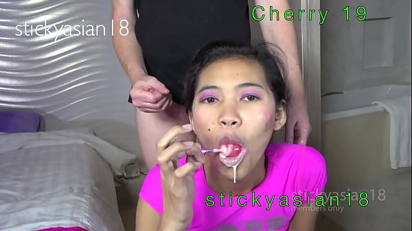 StickyAsian18 Skinny Young-babes Gobble & Bang, Star, Cherry, & Tacky Cum Facial Tia 18