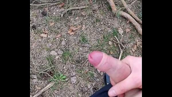 Jacking Off In Forest
