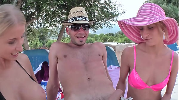 Dude Fucks 2 Blazing Chicks On Mallorca Holiday 3some