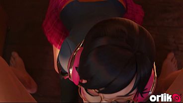 D.va Bad Girl Academy - Night Shift At Club & Inside Load Ending | Overwatch 3D Animation
